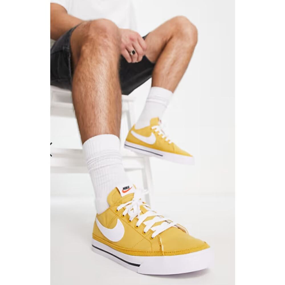 Nike Court Legacy Canvas Sanded Gold Sneakers Men Sz 11 CW6539-700 - Picture 2 of 16